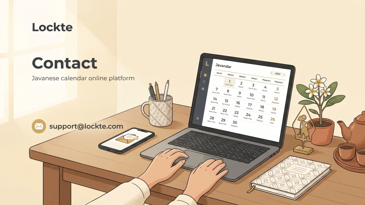 Kontak Lockte untuk kalender Jawa dan weton