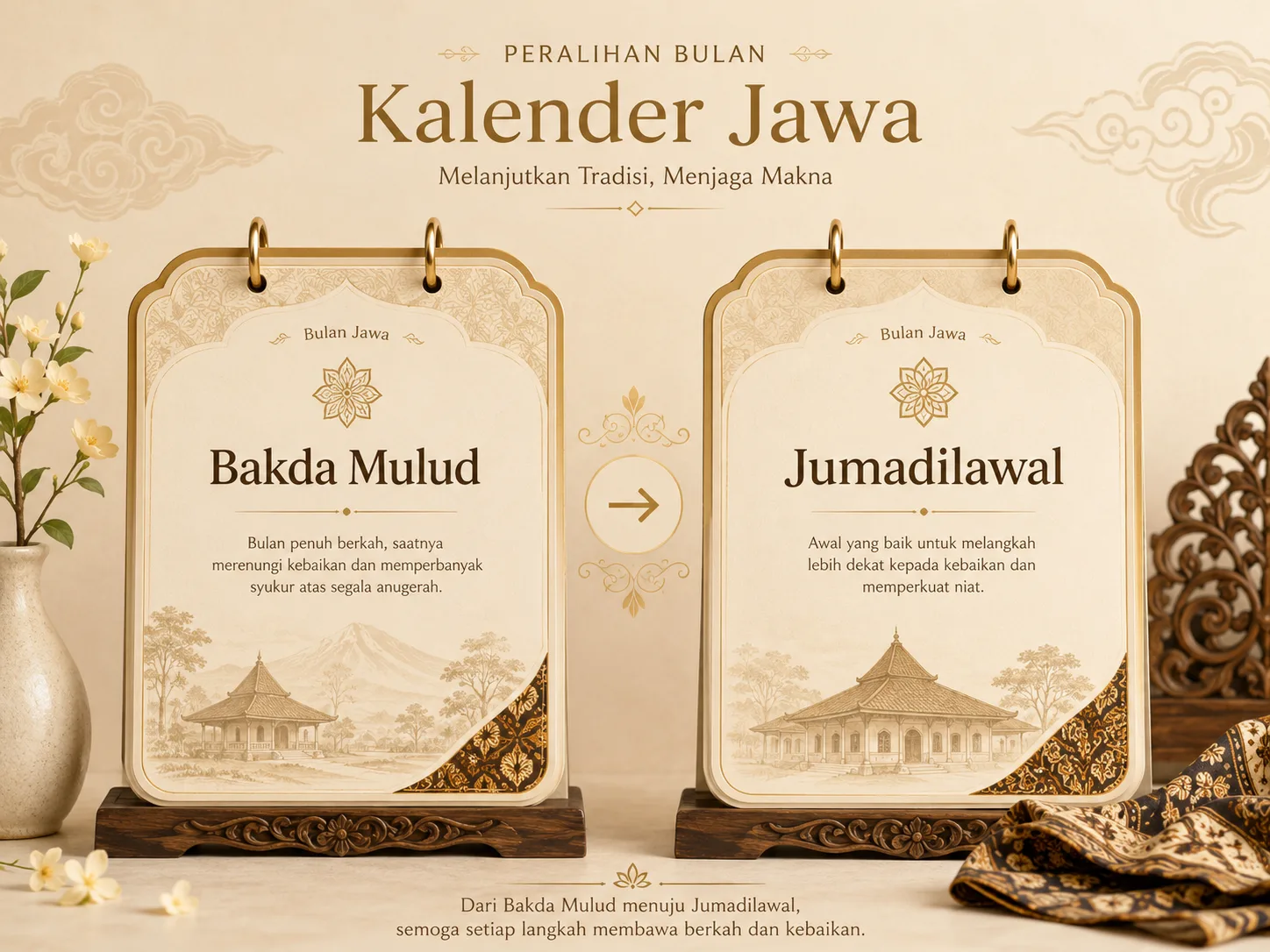 Peralihan bulan Bakda Mulud ke Jumadilawal dalam Kalender Jawa Oktober 2026