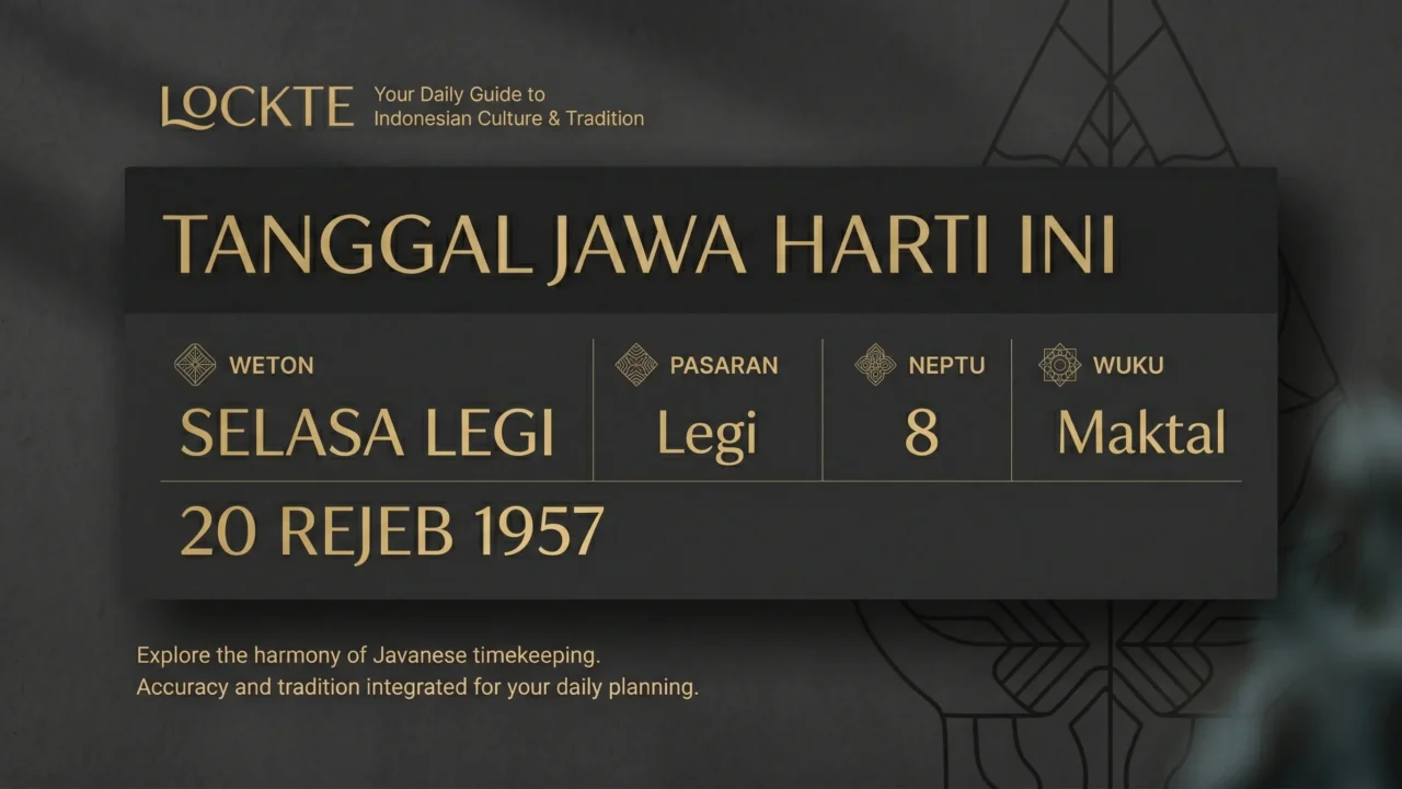 Detail kalender Jawa harian dengan weton dan pasaran