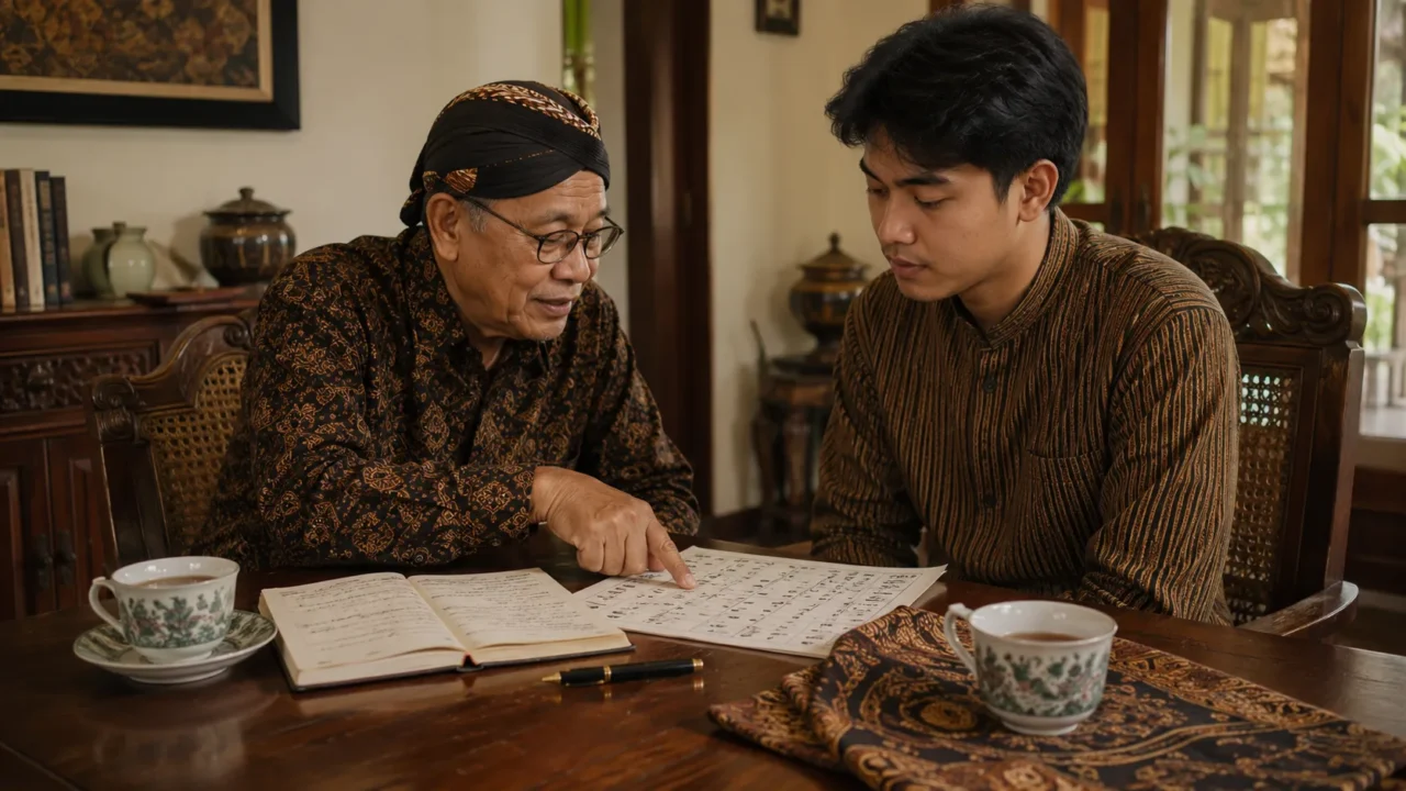 Ilustrasi seseorang mengecek weton kelahiran