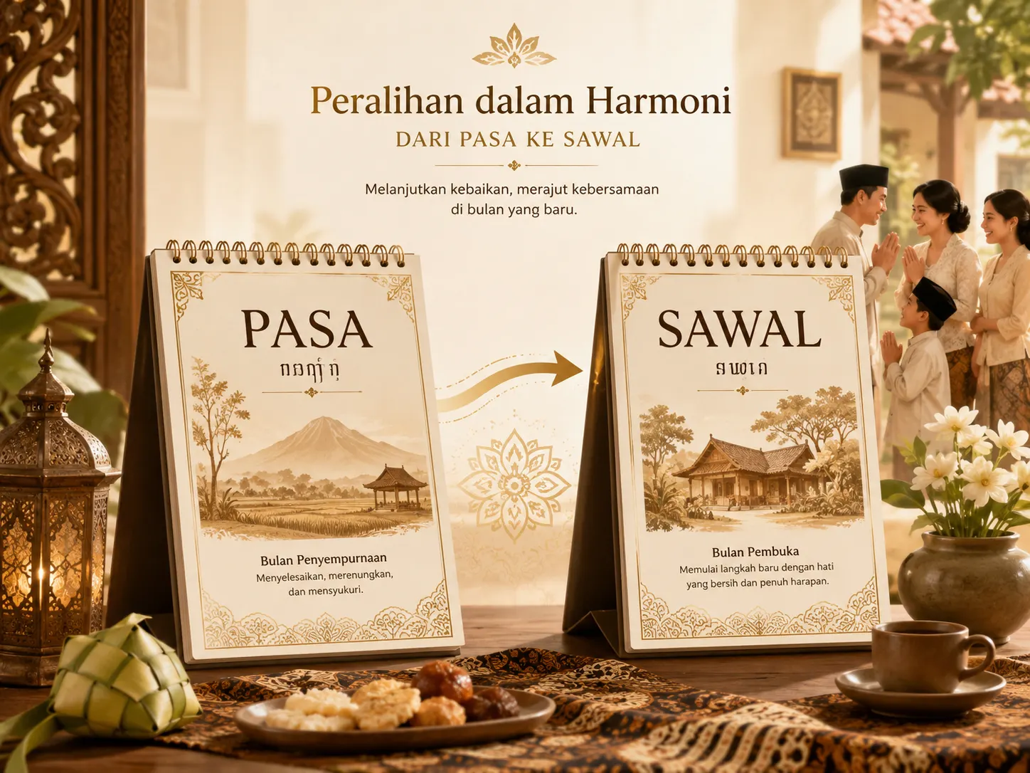 Peralihan bulan Pasa ke Sawal dalam Kalender Jawa Maret 2026