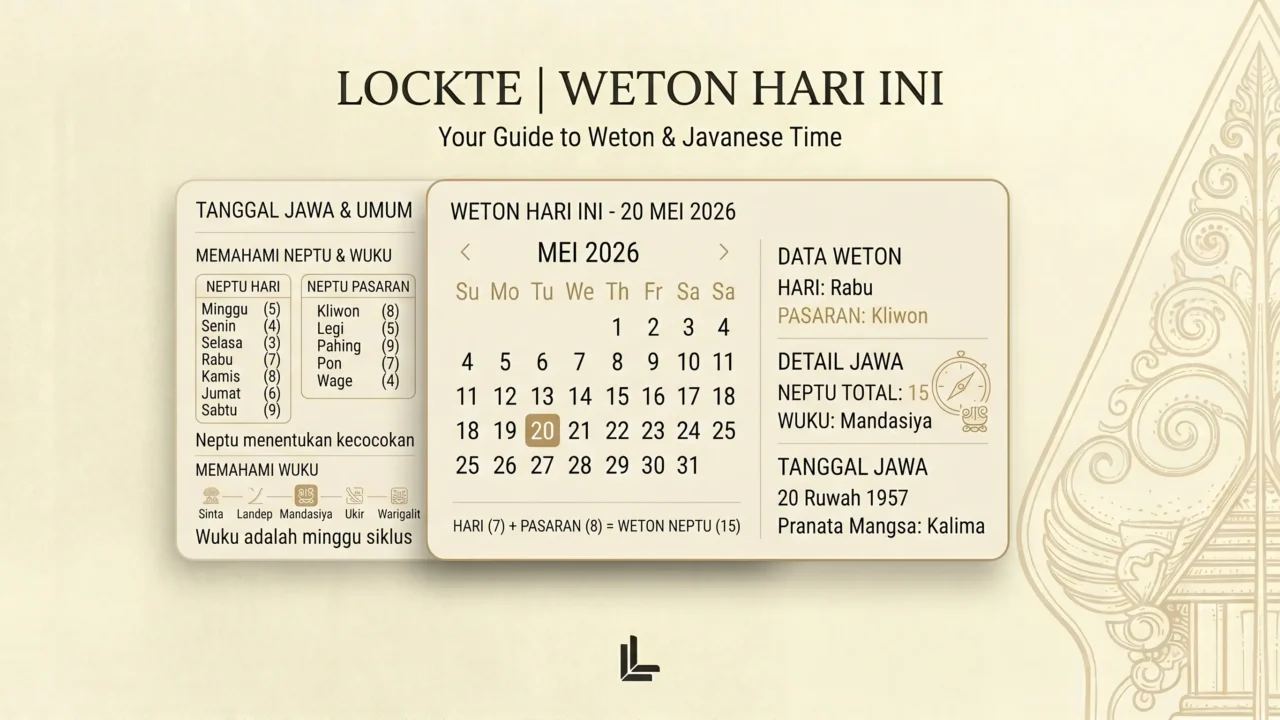 Pasaran dan neptu weton hari ini