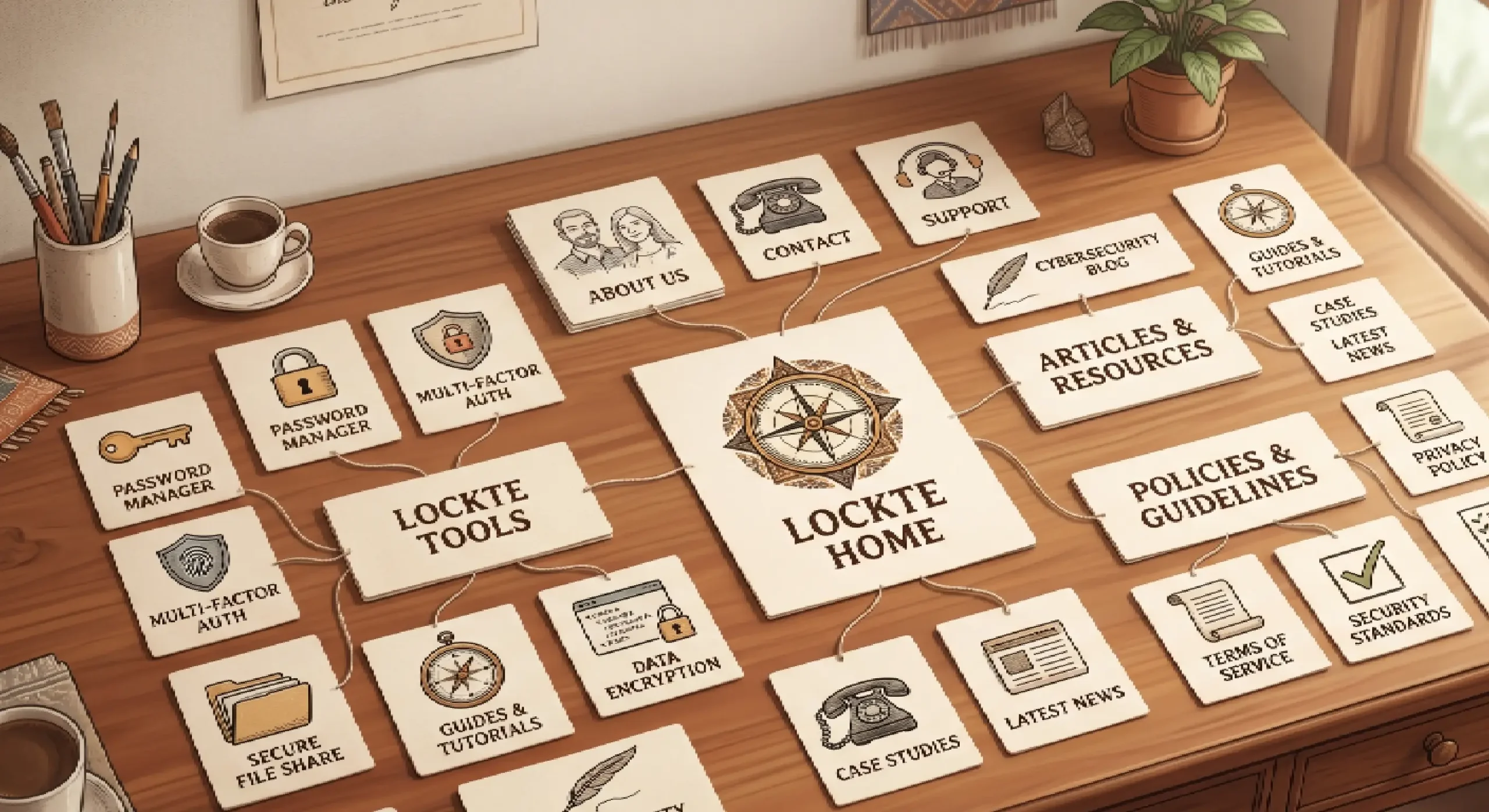 Peta Situs Lockte untuk navigasi halaman dan tools