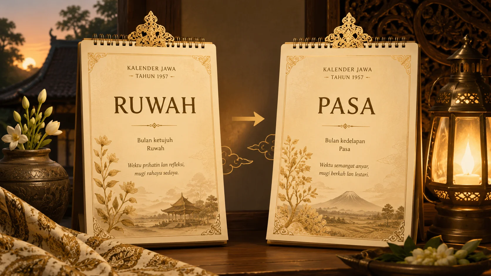 Peralihan bulan Ruwah ke Pasa dalam Kalender Jawa Februari 2026