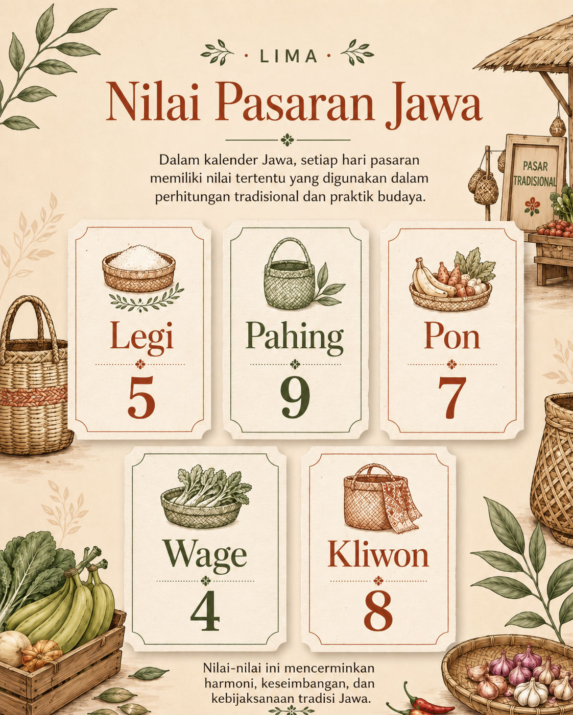 Tabel neptu lima pasaran Jawa