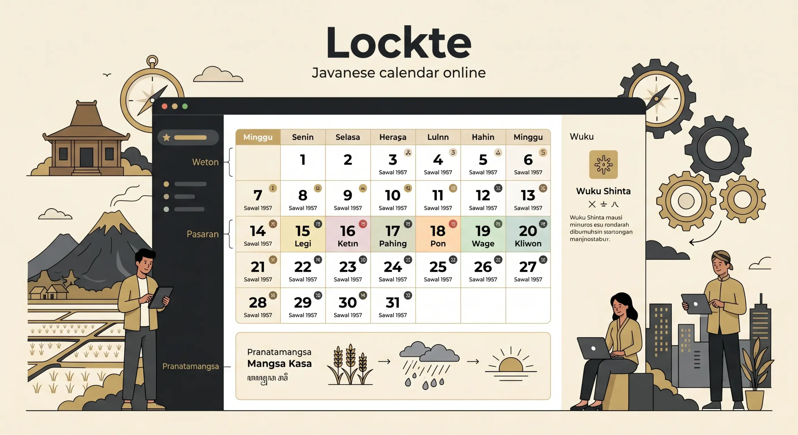 Tentang Lockte sebagai kalender Jawa online