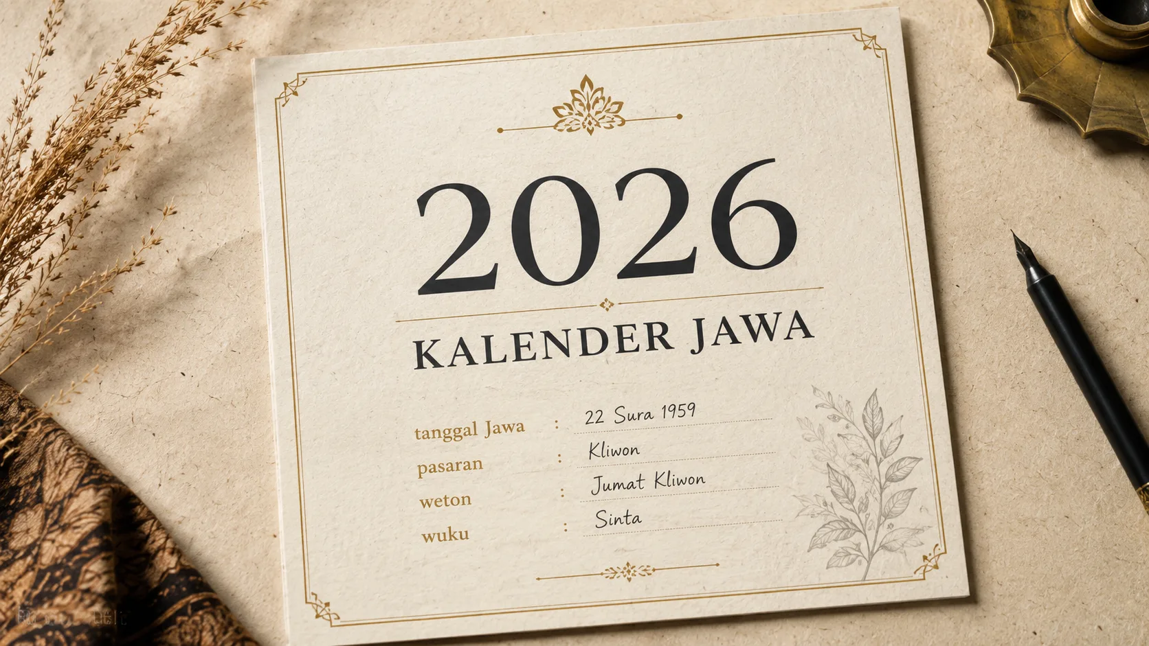 Kalender Jawa 2026