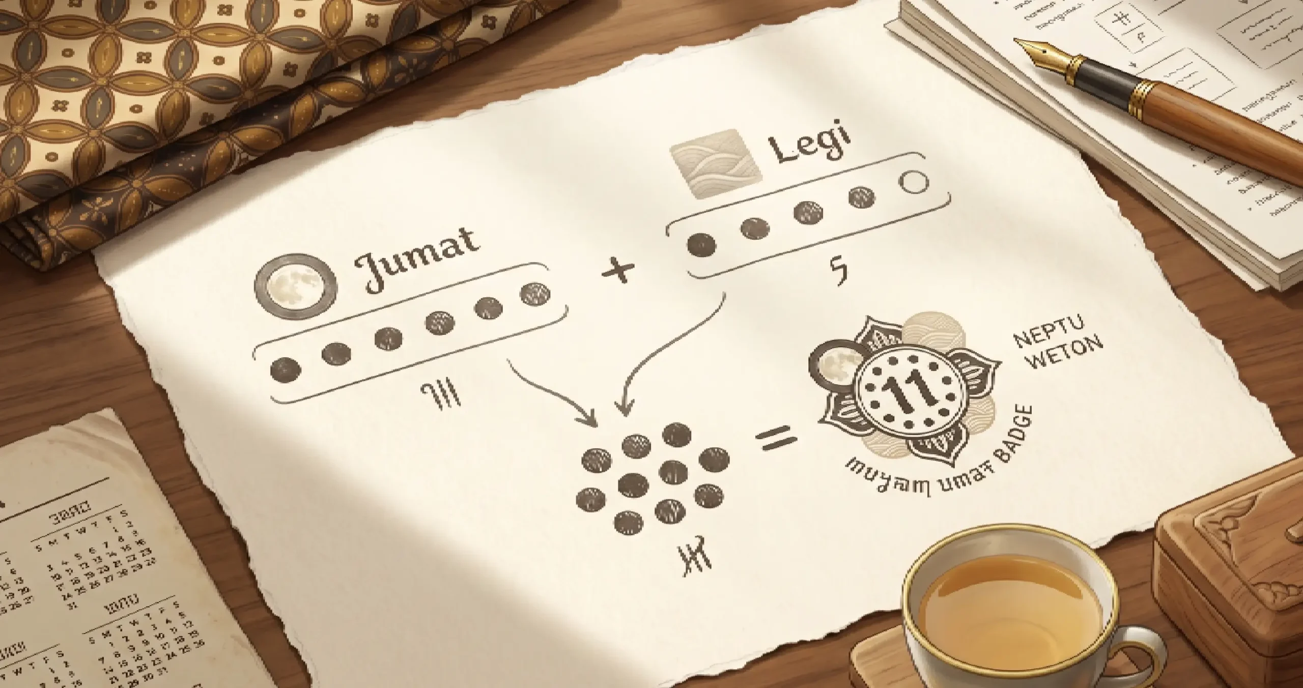 Ilustrasi neptu Jumat Legi dalam petungan Jawa