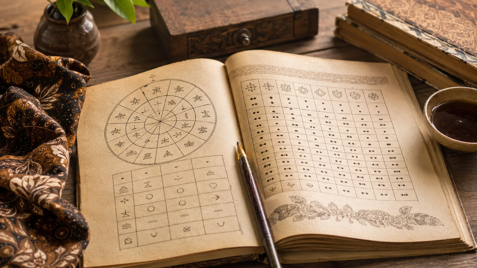 Ilustrasi weton Minggu Kliwon dalam tradisi kalender Jawa