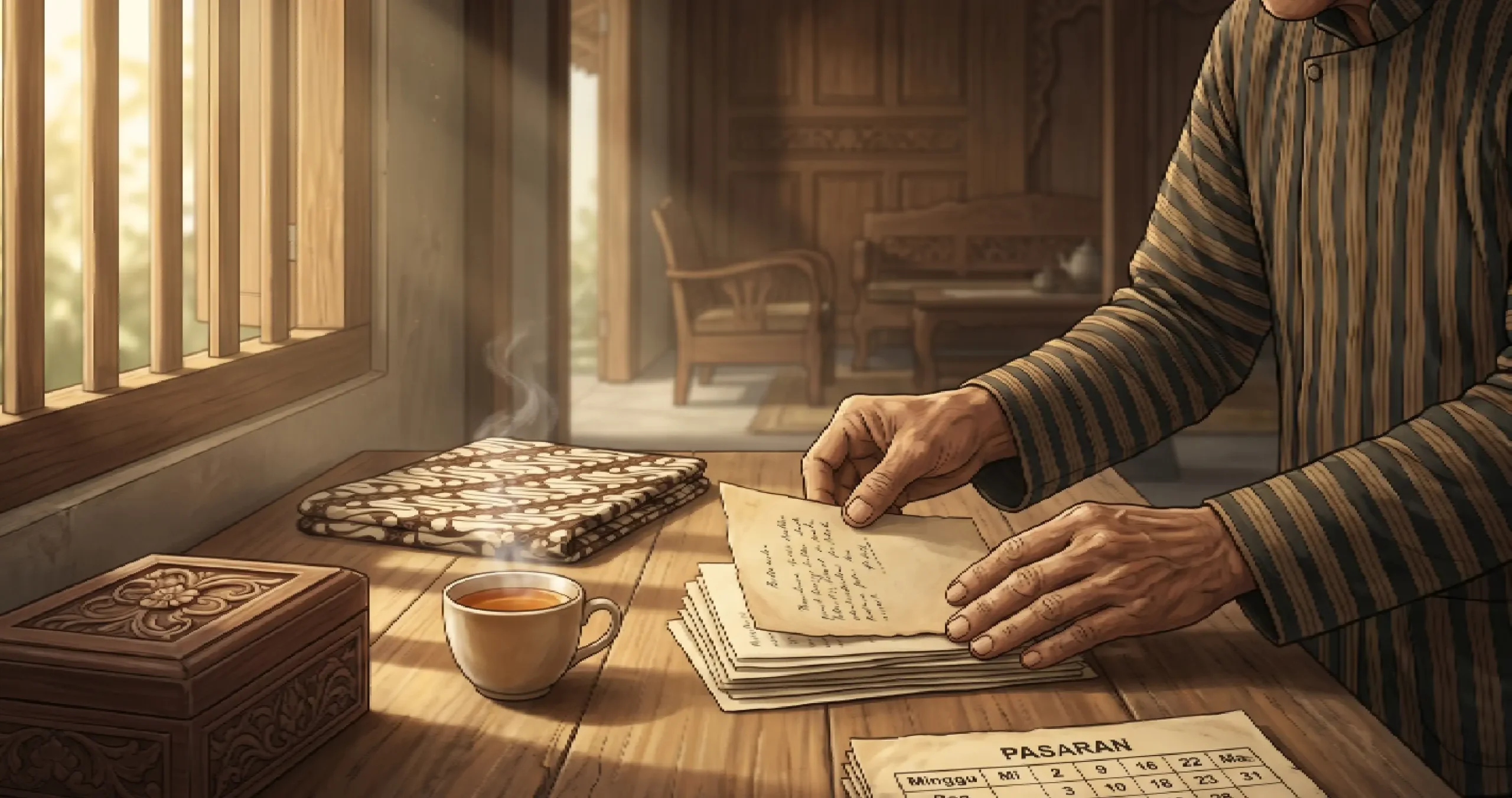 Ilustrasi weton Minggu Pahing dalam tradisi kalender Jawa